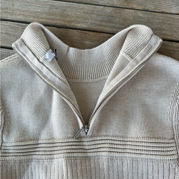 Reiss Zoe Ribbed Knit Sweater Dress Wool Blend Oatmeal NWOT - Picture 12 of 16